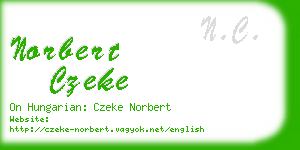 norbert czeke business card